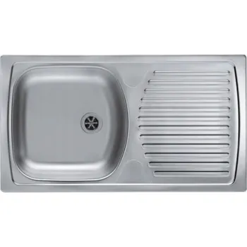 Granitový dřez Jednokomorový dřez Alveus Basic ocel stříbrný