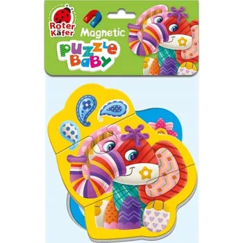 Puzzle Roter Kafer Puzzle 1 dílků Měkké magnetické puzzle Slon a krokodýl