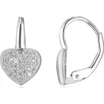 Stříbrné náušnice Srdce Beneto AGUC366