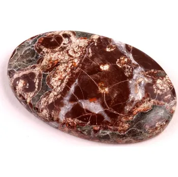 Přírodní kámen Kabošon Mushroom Green Jade č.6412 (38x24x6mm)