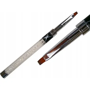 Kosmetický štětec ŠTĚTEC NA GEL S KRYSTALKY VELIKOST #4