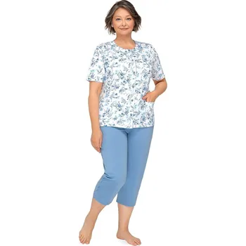 Pánské pyžamo 200 DÁMSKÝCH PYŽAM MARIA TMAVĚ MODRÁ L