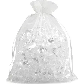 Dárkový pytlík 20x26 cm organza Varianta: 11 bílá, Balení: 5 ks