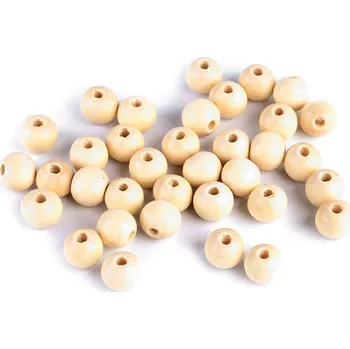 Hobby drát Dřevěné korálky Ø10 mm Varianta: 1 přírodní sv., Balení: 1000 g
