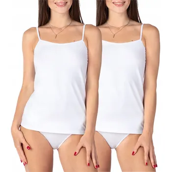 Bellivalini Dámské tílko 2-balení bavlna BLV50-220 Bílé 4XL