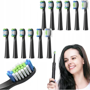 Elektrický zubní kartáček 12x Náhradní HLAVICE pro sonický zubní kartáček FAIRYWILL E11 E10 E6 D7S