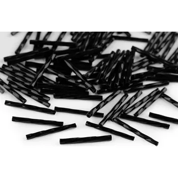 Vánoční ozdoba Rokajl kroucené tyčky 25 mm Varianta: 549 černá, Balení: 30 g