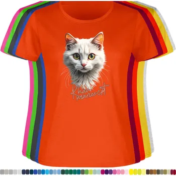 damske-levne-bavlnene-tricko-digitalni-potisk-kocka-khao-manee Barva: Orange - pomerančová, velikost: M