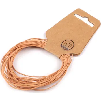 Výtvárné potřeby Kožená šňůrka Ø1 mm Varianta: 1 béžová tm. přírodní, Balení: 5 m