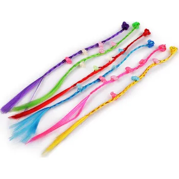 Copánek / pramen vlasů s korálky na skřipci Varianta: 1 mix multikolor, Balení: 6 ks