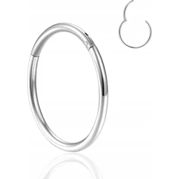 Náušnice Náušnice BIZU titan chirurgické stříbrné kolečko clicker 1,00 mm 7,00 mm