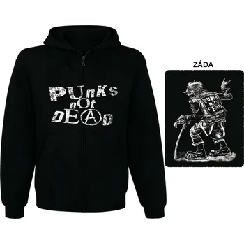 Pánská mikina Punk's Not Dead - mikina s kapucí a zipem 1