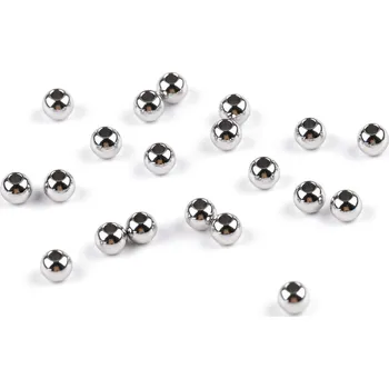 Hobby drát Korálky z nerezové oceli Ø4 mm Varianta: platina, Balení: 20 ks