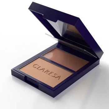 Oční stíny Claresa DUO PALETTE BRONZER krémovo-pudrová paleta bronzerů 02 sun tropez, 8,5 g