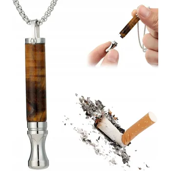 Náhrdelník Naszyjnik Do Rzucania Palenia Dechový Tichý Ne Píšťalka Tygří oko Ocel