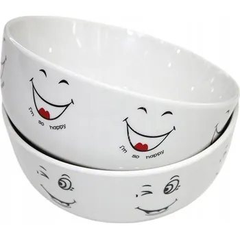 Miska snídaňová, na cereálie, polévky, ÚSMĚV, 2 kusy