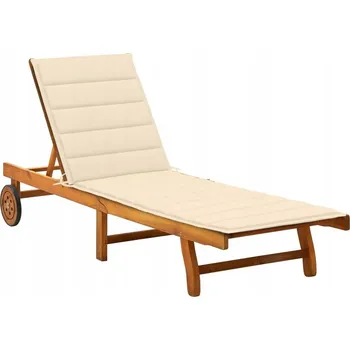 Zahradní lehátko Lehátko VidaXL béžové dřevěné