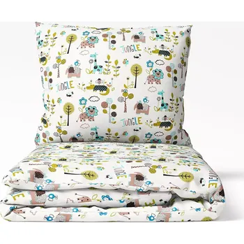 Povlečení Dětské bavlněné povlečení Zelená jungle 140x200+70x90