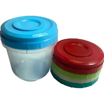 Dóza na potraviny dóza 0,75l, d12x12cm, šroub.víko, plast