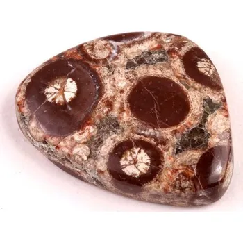 Přírodní kámen Kabošon Mushroom Green Jade č.6421 (26x19x5mm)