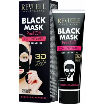 Pleťová maska Revuele černá maska na ČERNÉ TEČKY s koenzymem Q10