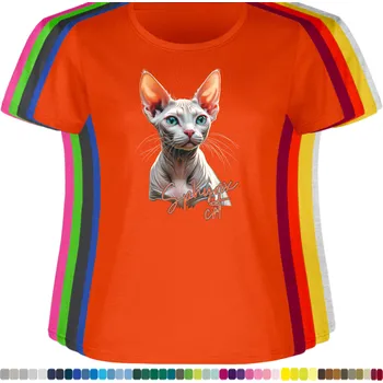 Dámské tričko damske-levne-bavlnene-tricko-digitalni-potisk-kocka-nahac Barva: Orange - pomerančová, velikost: XL