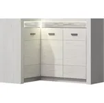 Rohová komoda Nadia N15-O, Osvětlení: bez osvětlení, Barva: kraft bílá 5902928481006