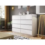 Komoda Osko 140 OK8, Barva: bílá / bílá 5902928305241