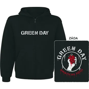 Pánská mikina Green Day - mikina s kapucí a zipem 1