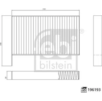 Kabinový filtr Filtr, vzduch v interiéru FEBI BILSTEIN 196193