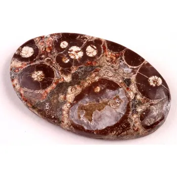 Přírodní kámen Kabošon Mushroom Green Jade č.6400 (39x24x5mm)