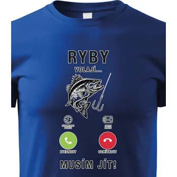 Chlapecké tričko Dětské tričko Ryby volají, Barva Modrá, Velikost 158 cm/12 roků, Canvas Dětské tričko Bezvatriko.cz 2979