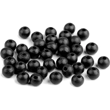 Hobby drát Dřevěné korálky Ø8 mm Varianta: 28 černá, Balení: 500 g