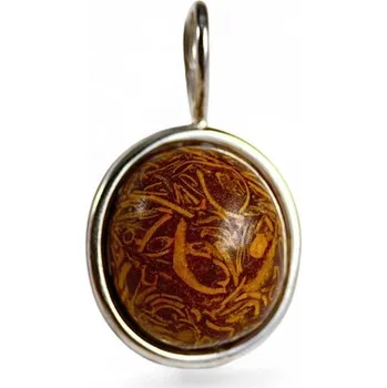 Přívěsek Drakkaria ORBIAL, hadí jaspis, stříbrný přívěsek, Ag 925/1000