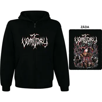 Pánská mikina Vomitory - mikina s kapucí a zipem 2