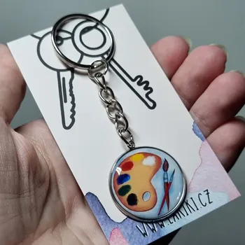 Klíčenka s autorským motivem - malíř
