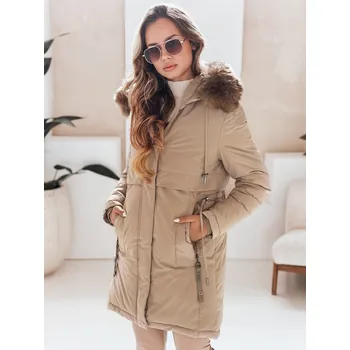 Dámská parka Dámská zimní parka s kapucí TY5080 Barva: Světle Hnědá, Velikost: L