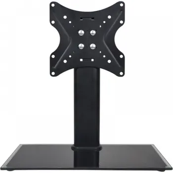 Televizní držák DeTech Stolní fixní TV stojan 14–32" - černá Stolní TV stojan pro úhlopříčky 14”–32” s výškovou regulací, stabilní konstrukcí a elegantním černým designem. Kompatibilní s VESA do 200×200 mm. Stylové