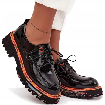 Dámské polobotky DÁMSKÉ POLOBOTKY Z PŘÍRODNÍ LAKOVANÉ KŮŽE ARTIKER 57C0176 ČERNÉ 38