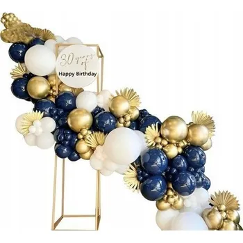 Balónek Sada balónků girlanda 86 dílů tmavě modrá-zlatá-bílá 1462-25 goParty