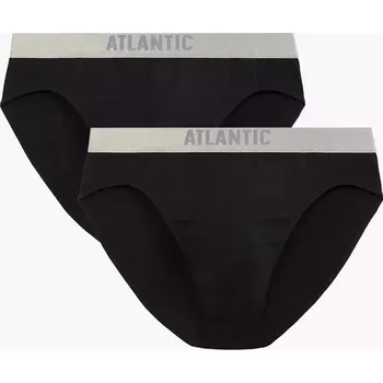 Slipy Atlantic Pánské slipy 2 pack 013 black L