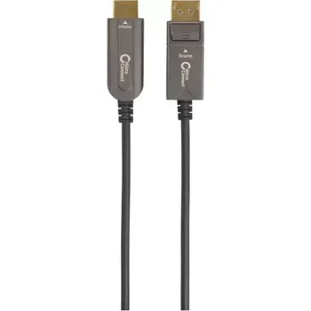 Video kabel MicroConnect Premium Optic Fiber Kabel DisplayPort 1.4 (M) - HDMI 2.0 (M) 20m černá (DP-HDMI-2000V1.4OP)