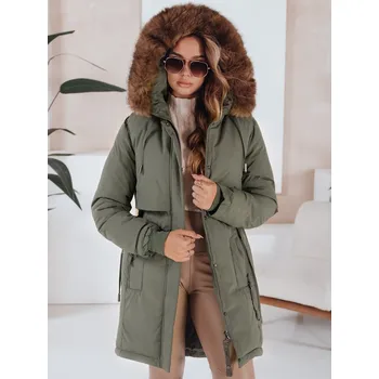 Dámská parka Dámská zimní parka s kapucí TY5080 Barva: Zelená, Velikost: XL