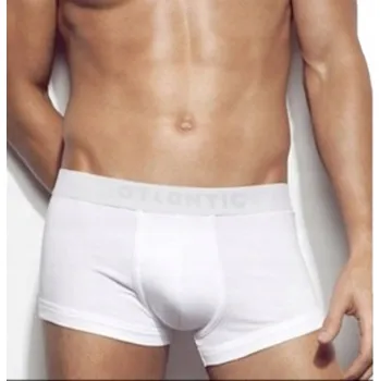 Pánské spodní prádlo Pánské boxerky slipy sportovní ATLANTIC BMH-017 bavlněné XXL bílé
