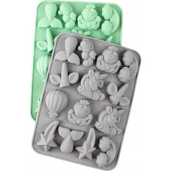 Forma na pečení Silikonová forma Jednorožec Ocas Mořské Panny Duha