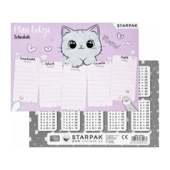 Set školních potřeb Plan lekcji z tabliczką mnożenia Kitty (25szt)