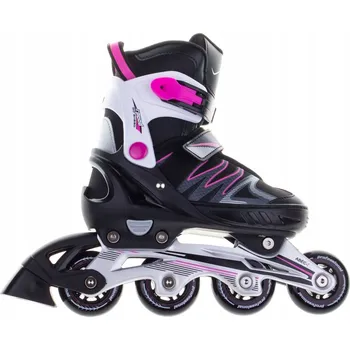 Kolečkové brusle O2 Vivo Viki L Brusle 2v1 L 40-43 černá a růžová