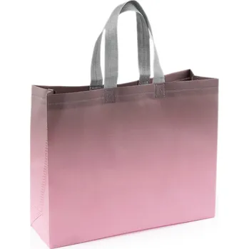 Nákupní taška Taška z laminované netkané textilie 31x26 cm Varianta: 1 pudrová šedá, Balení: 1 ks