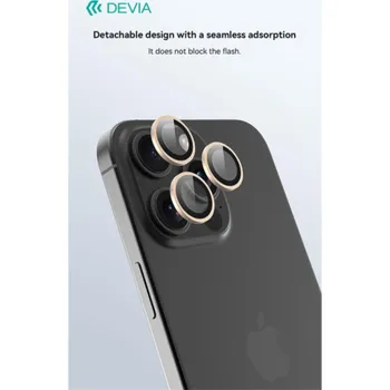 Devia Peak Series Lens Protector pro iPhone 16 Pro/16 Pro Max - Dark Black