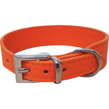 Obojek pro psa Bafpet Kožený obojek SETA 38cm/28mm oranžová